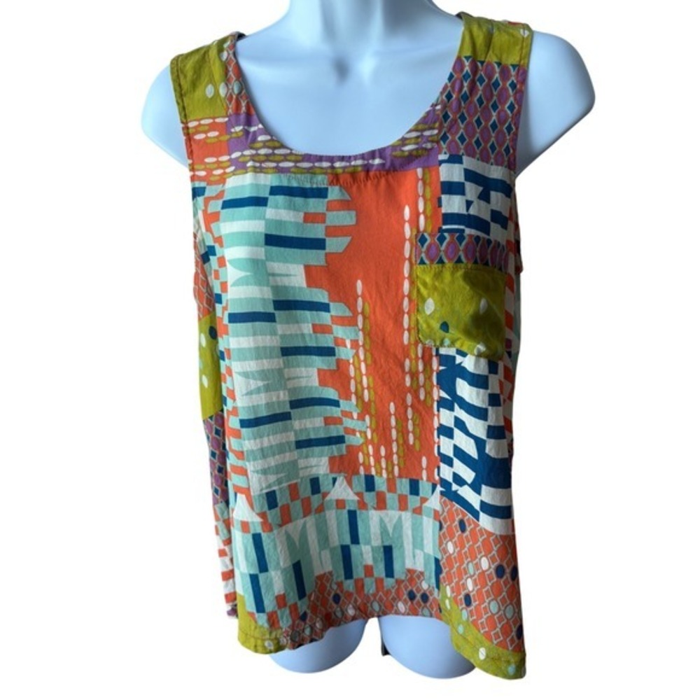 Silk Twenty One Multi Print Tank Top with Pocket